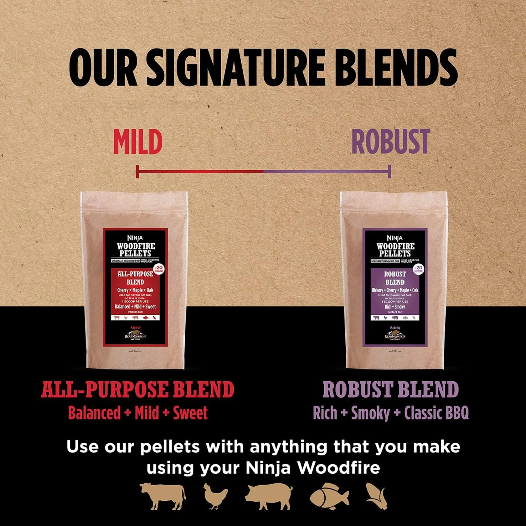 Ninja Woodfire Grill Robust Blend Pellets 900g - Image 3